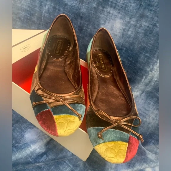 Coach Multicolor Patchwork Flats - Picture 1 of 4